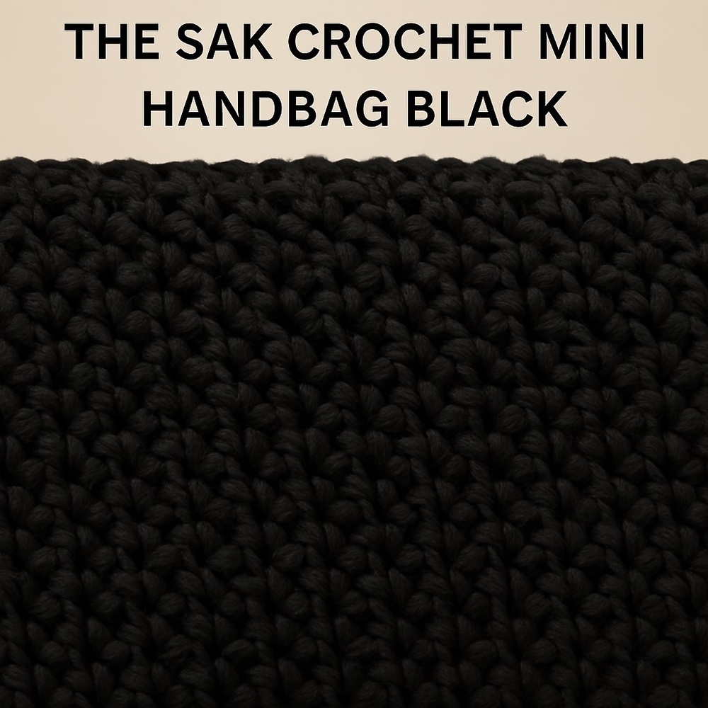 The Sak Crochet Mini Handbag Black - Picture 9 of 10